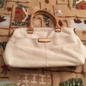 White leather Calvin Klein bag w/ attachable strap